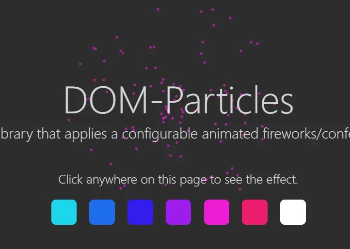 Create Celebration Fireworks/Confetti Animations With DOMParticles