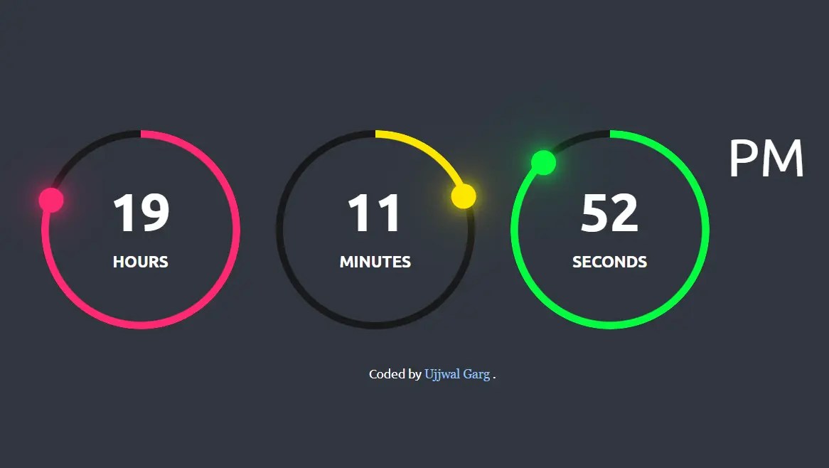 Stylish Digital Clock Made With JavaScript And TailwindCSS CSS Script