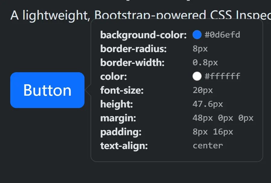 Inspect CSS Styles With Bootstrap Popover CSS Inspector CSS Script