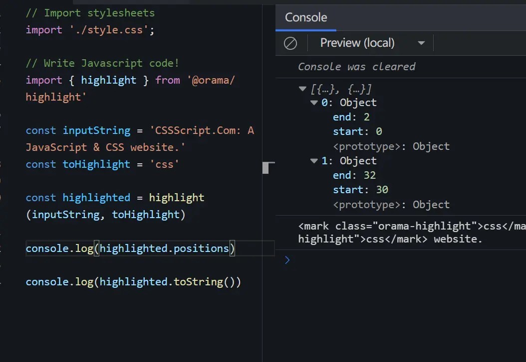 Highlight Text Matches With The Orama Highlight JavaScript Library