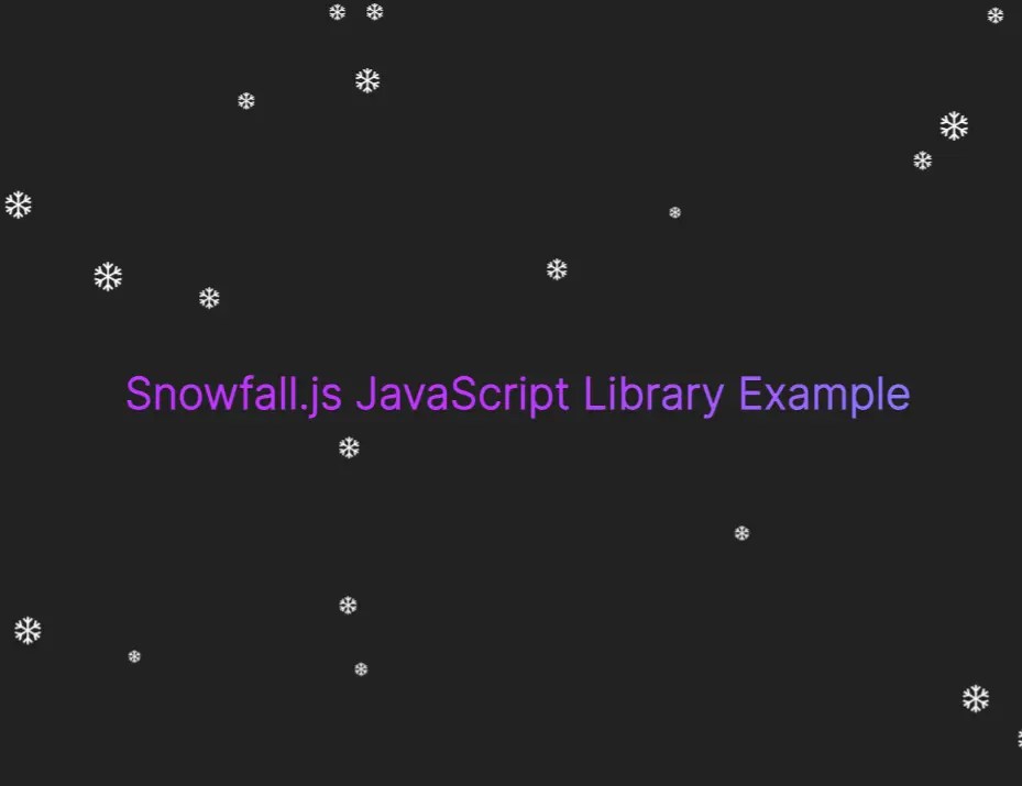Make It Snow On Your site With Snowfall.js CSS Script