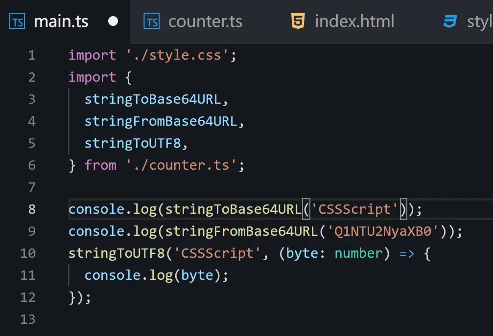 Base64 URL Encoder and Decoder with UTF8 support base64url CSS Script
