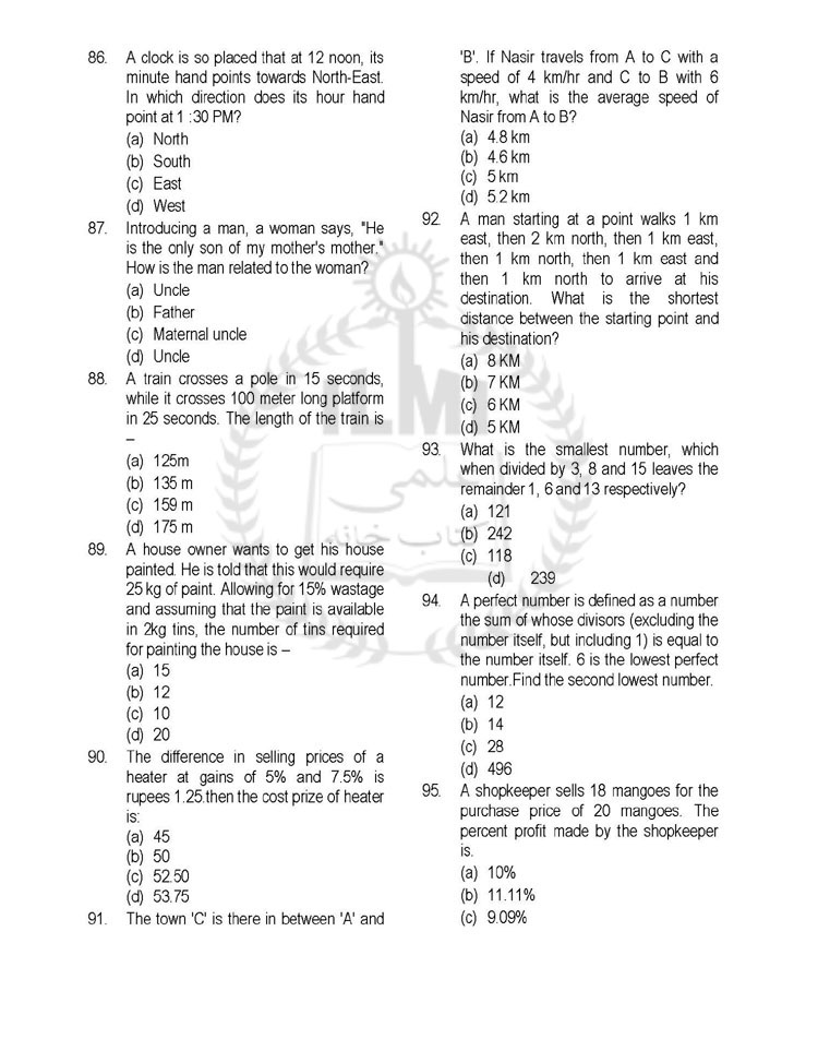 Important Questions for Basic Math & I.Q General Knowledge MCQs