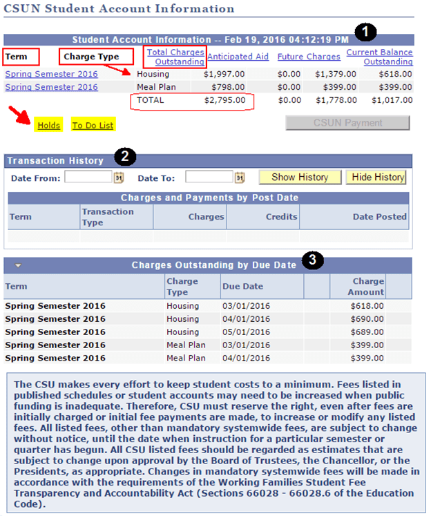 Financial Account Information California State University, Northridge