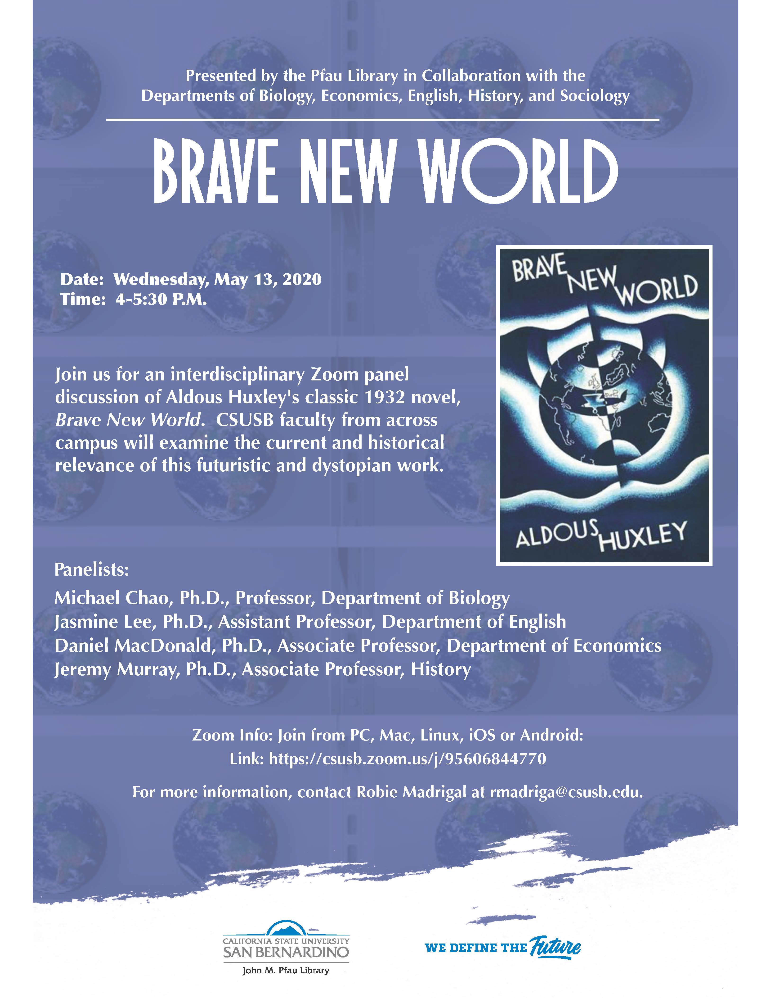 Pfau Library to host interdisciplinary discussion on Huxley’s ‘Brave