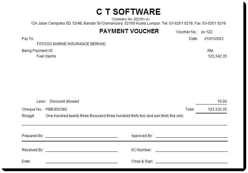 Bank Cheque Sample Image