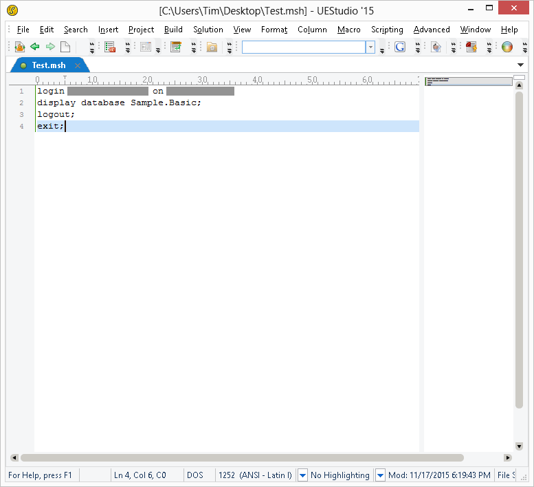 UltraEdit with Essbase Part 1 Running MaxL Cube Coder