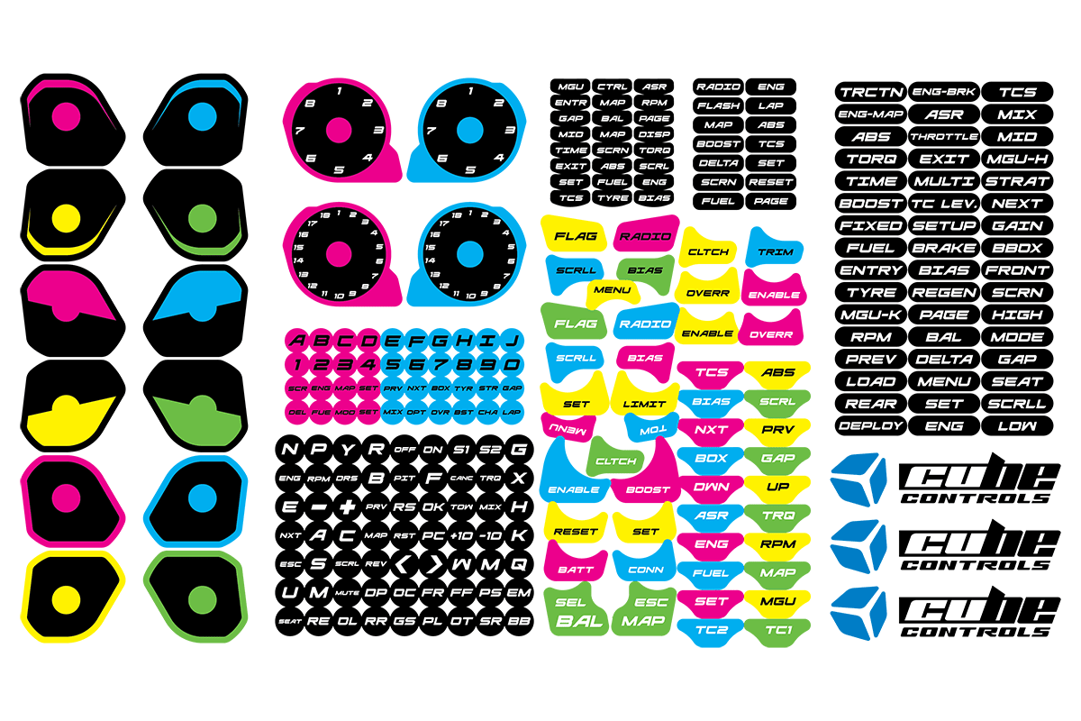Cube Controls Custom Stickers Cube Controls Sim Racing Hardware