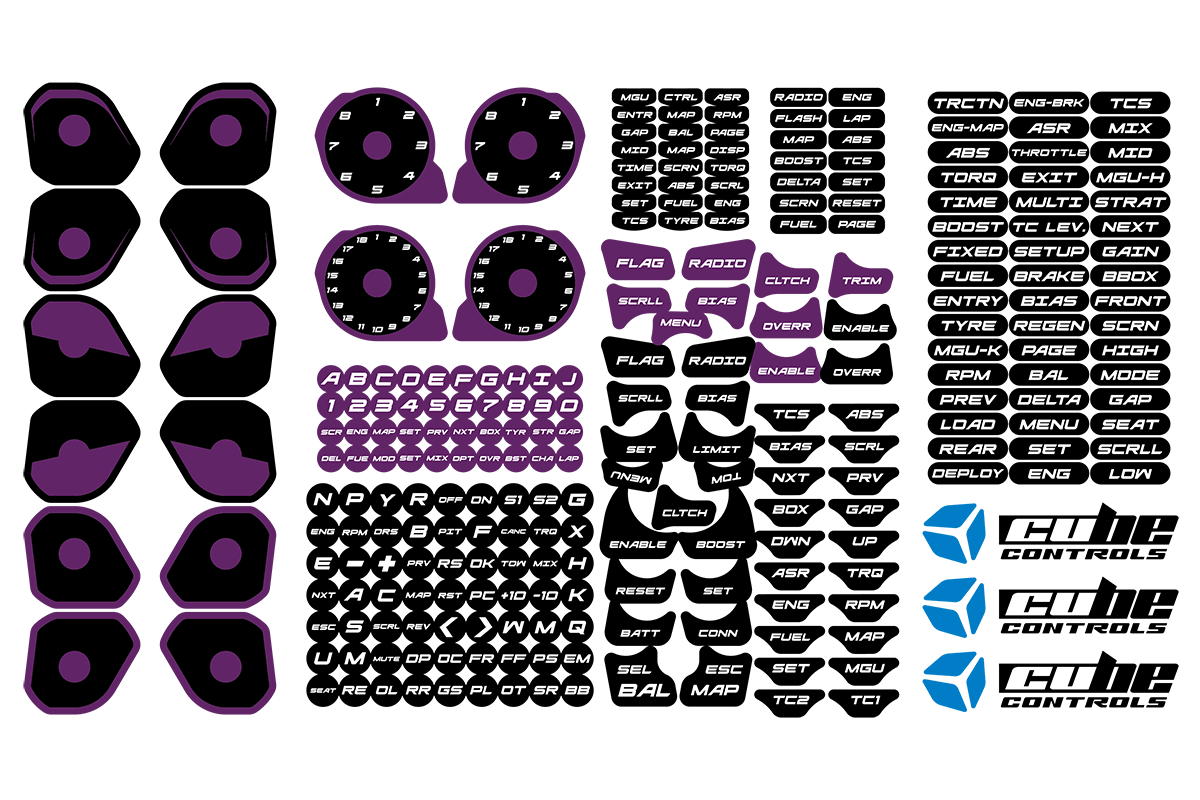 Cube Controls Custom Stickers Cube Controls Sim Racing Hardware
