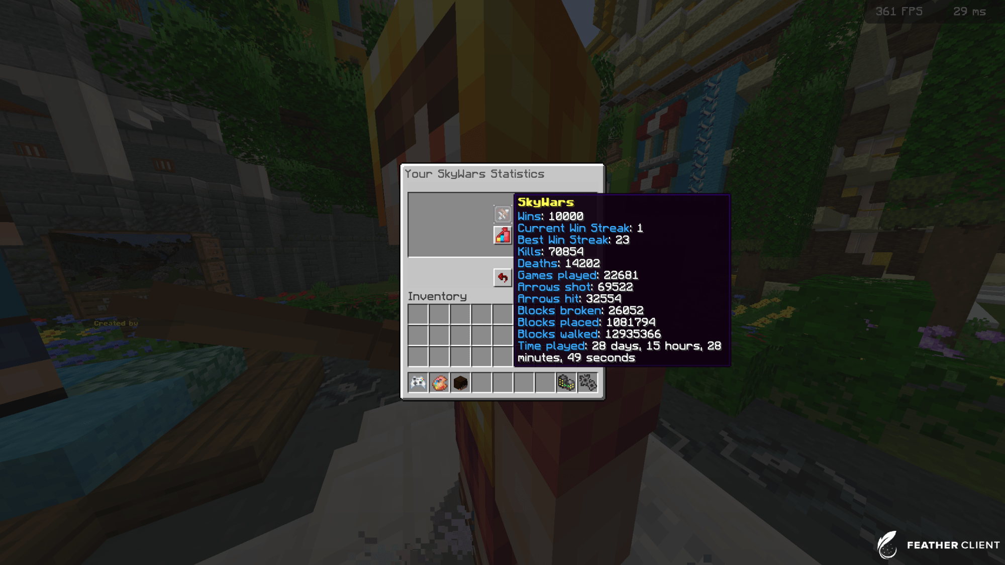 My 10.000 win skywars journey CubeCraft Games