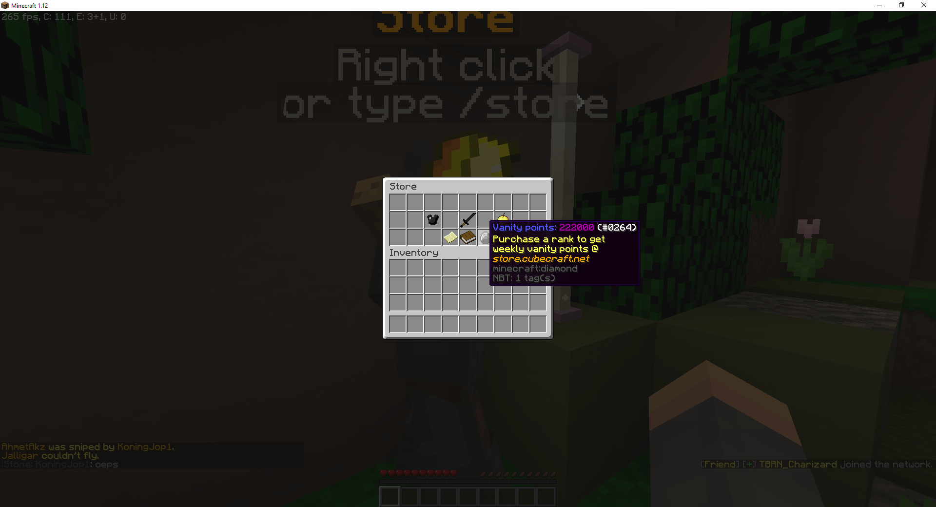 Remove Vanity Points in the FFA shop CubeCraft Games