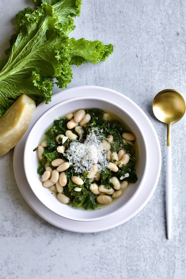 Italian Beans and Greens Recipe (Escarole) CucinaByElena