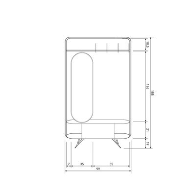 Woood Rink Coat Rack With Rotating Mirror Woood Cuckooland
