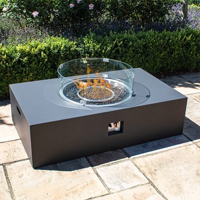 Maze Rattan Rectangular Gas Fire Pit Maze Rattan Cuckooland