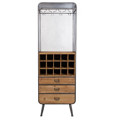 Dutchbone Vino Vintage French Style Wine In Solid Fir Wood