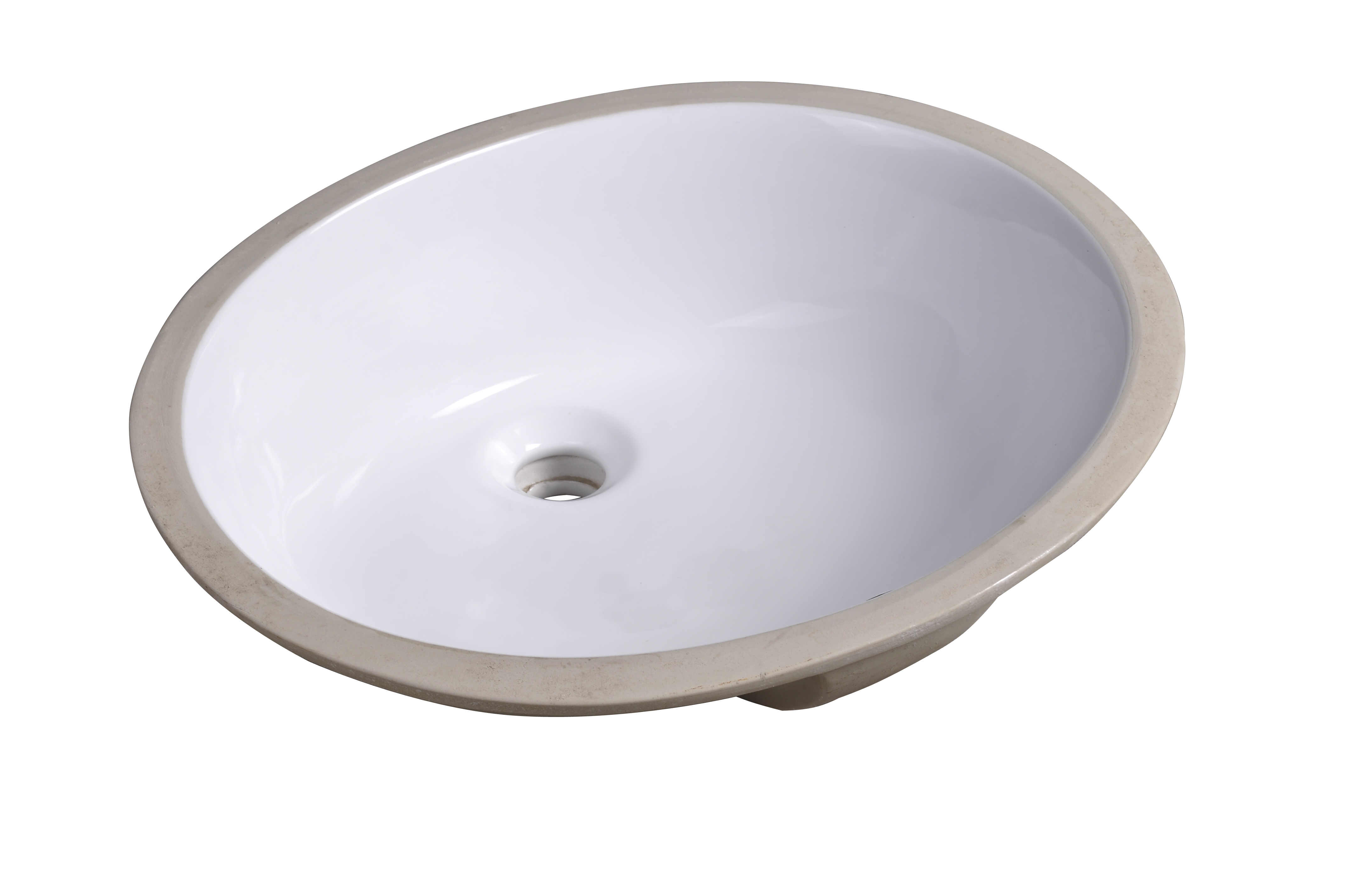 Dawn A8605 Ceramic Single Bowl Undermount Oval Vanity Sink