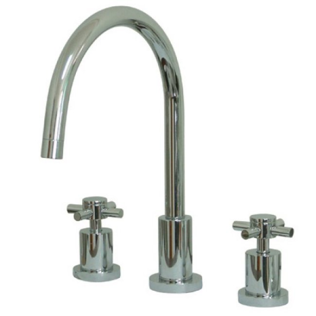 Kingston Brass KS8721DXLS Double Handle Widespread Kitchen Faucet