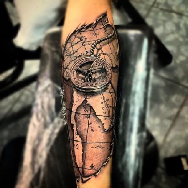 100 Awesome Compass Tattoo Designs Art and Design