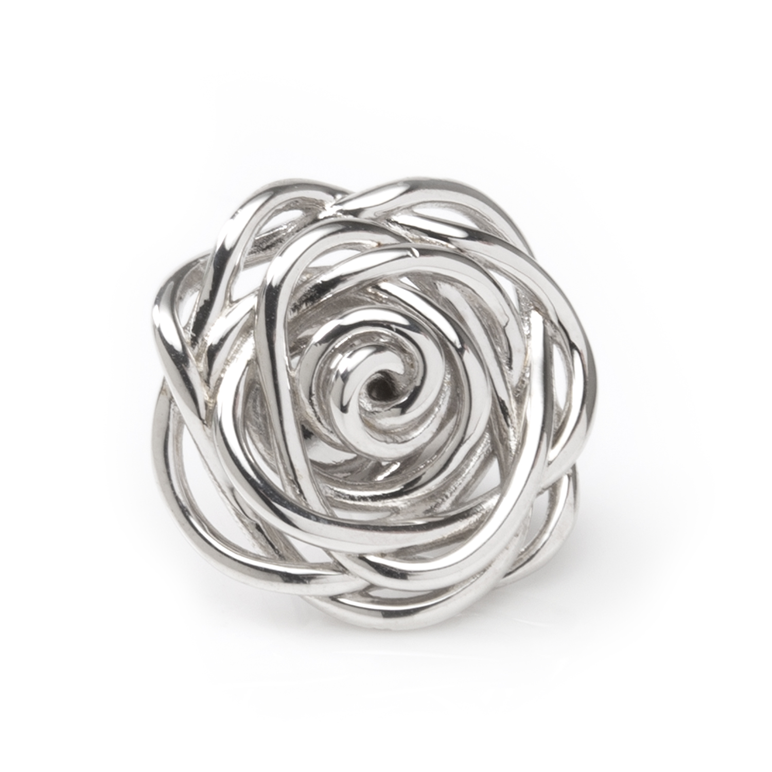 Sterling Silver Rose Lapel Pin Cufflinks Depot