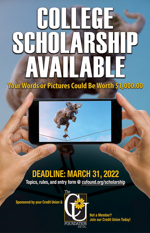 CU College Scholarship The Credit Union Foundation of MD DC