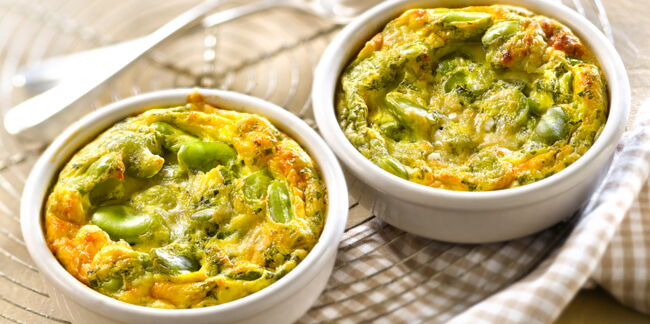 Fèves tendres en clafoutis facile découvrez les recettes de Cuisine