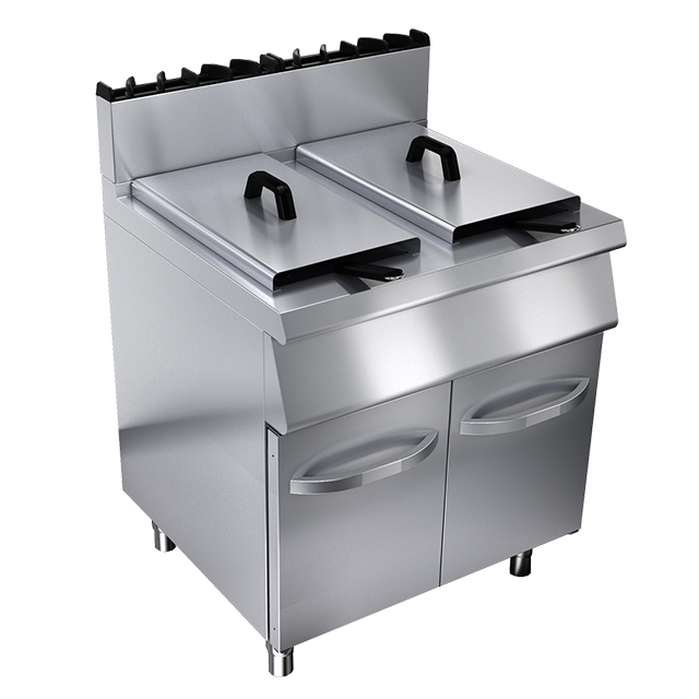 Premium Deep Fryer X 22L Gas Double Unit With Drain Tap 90cm Deep