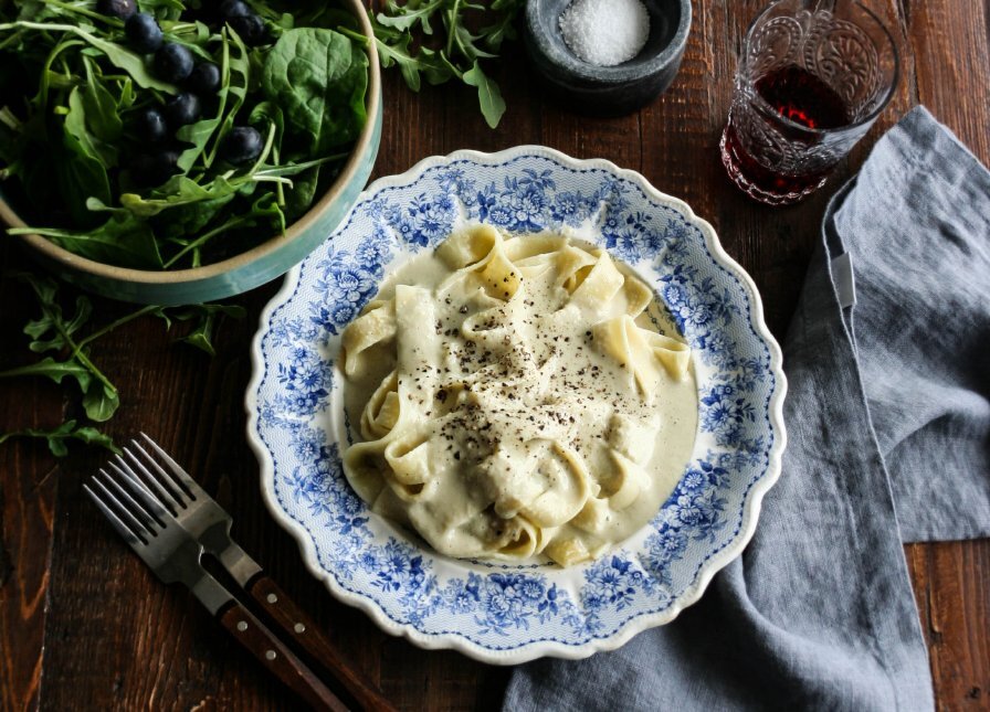 Fettuccine Edamame Alfredo The Culinary Tribune