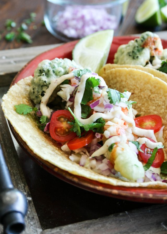 The Culinary Tribune › Broccolini Tempura Tacos スティックセニョールタコス