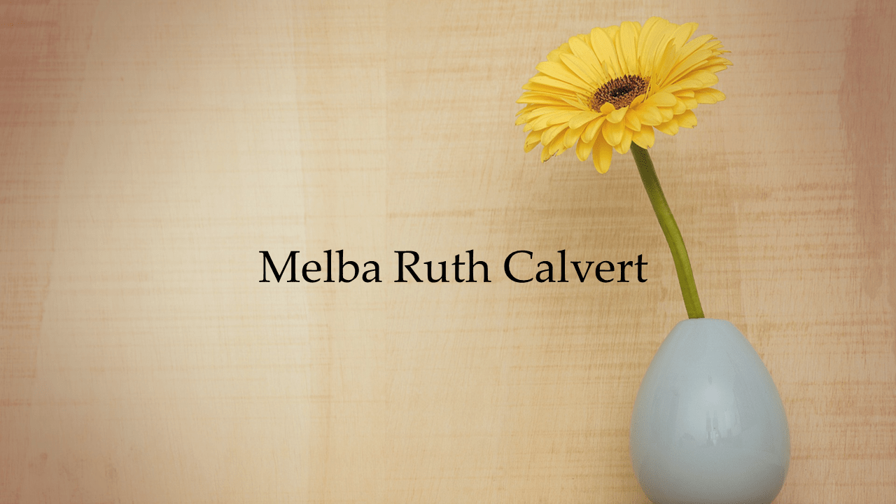 Obituary Melba Ruth Calvert The Cullman Tribune