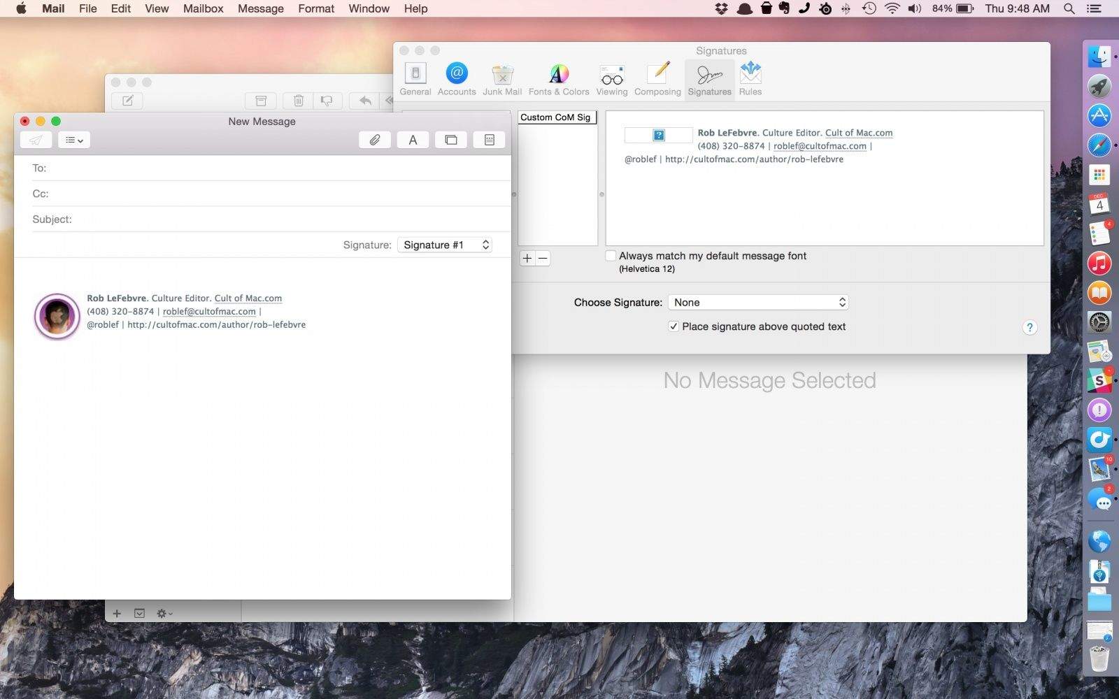 How To Create An Html Signature For Apple Mail Cult Of Mac