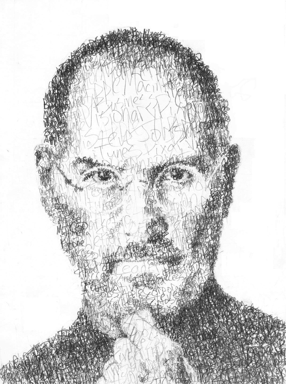 Art Professor Draws His Hero, Steve Jobs, Using Nothing But Descriptive