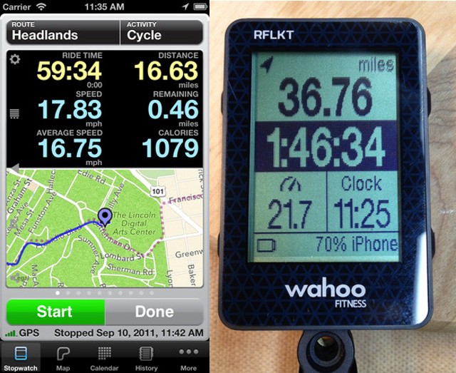 Cyclemeter Adds Support For Wahoo RFLKT iPhone Bike Computer Cult of Mac
