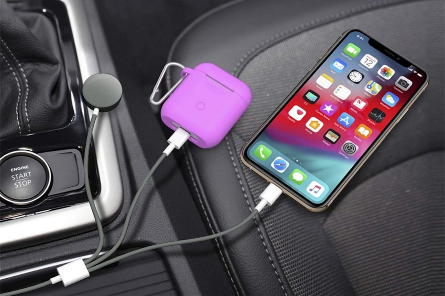 A single 17 cord can charge Apple Watch, iPhone and AirPods