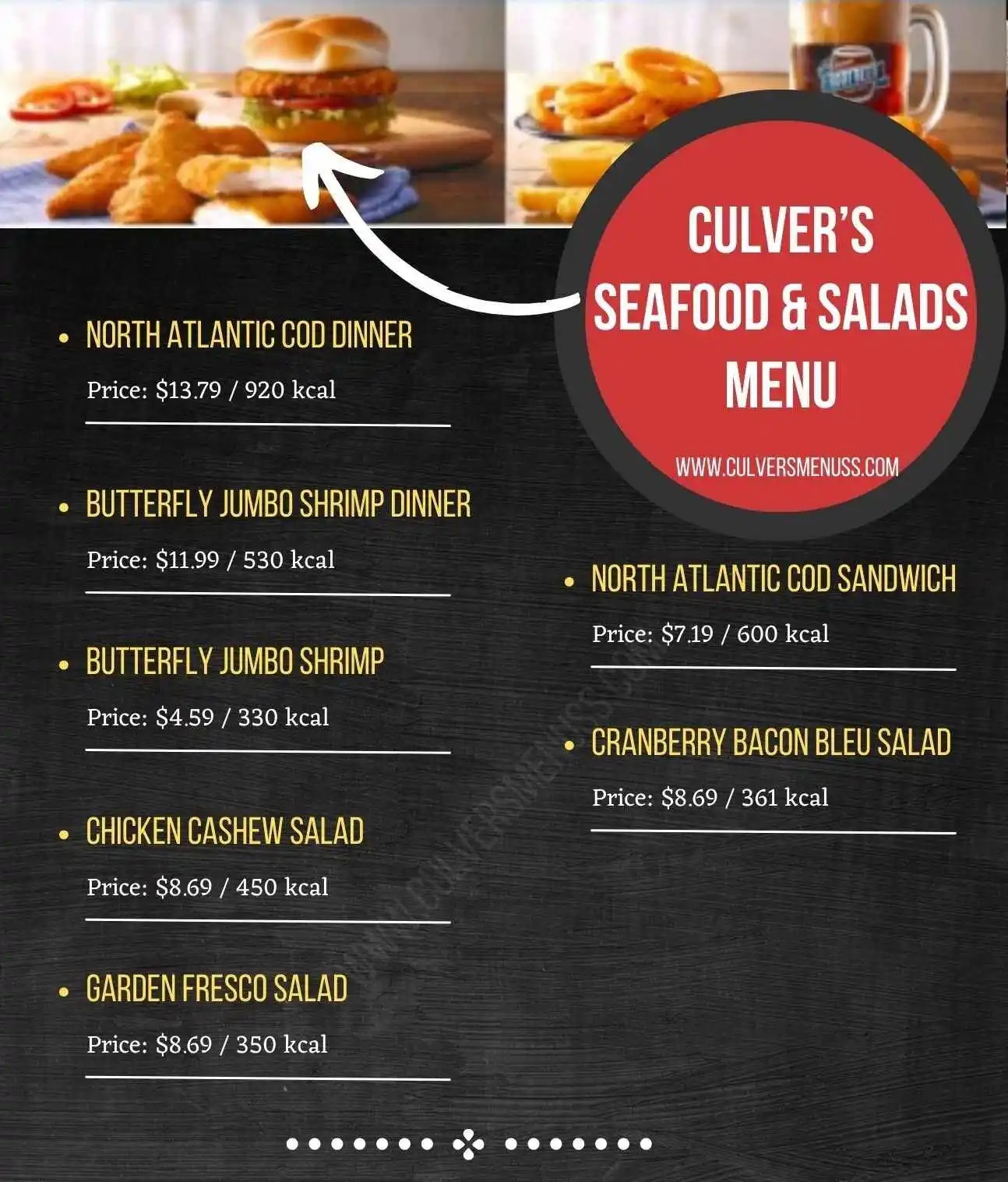 Culver's Menu With Prices Updated March 2025
