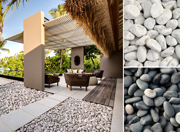 Ideas para decoración moderna con cantos rodados CUPA STONE en jardines