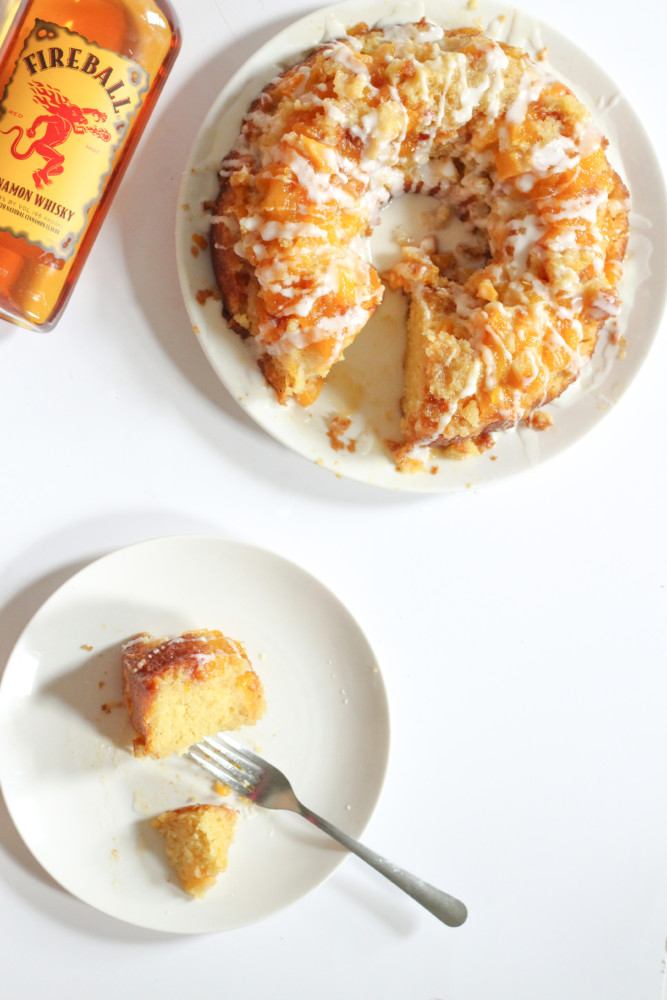 Fireball Vanilla Peach Cake Cupcakes for Dinner