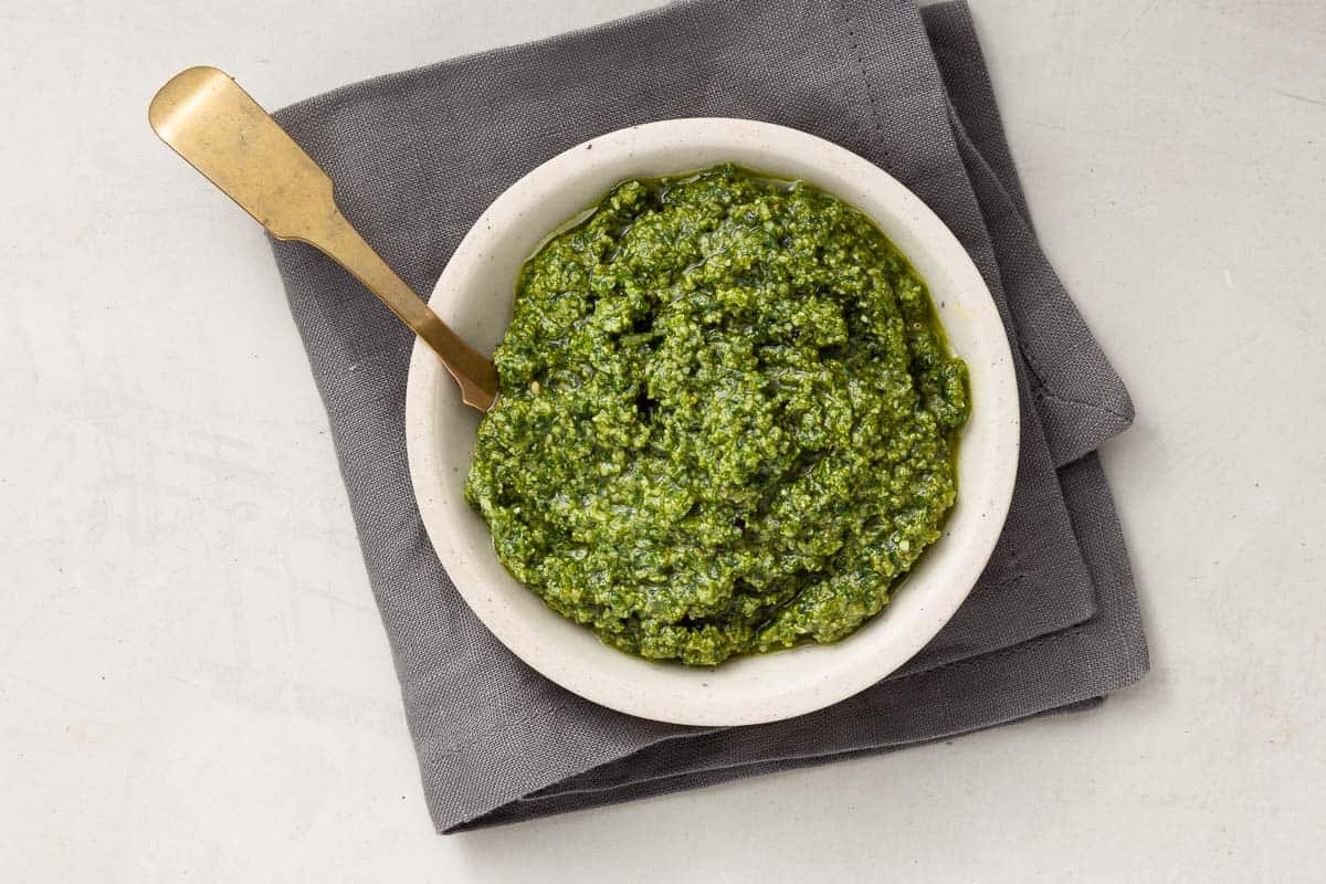 Homemade Basic Pesto Easy Classic Recipe with Basil Cup of Zest