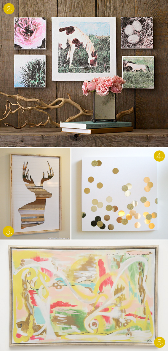 Roundup 10 Affordable DIY Modern Wall Art Projects! Curbly