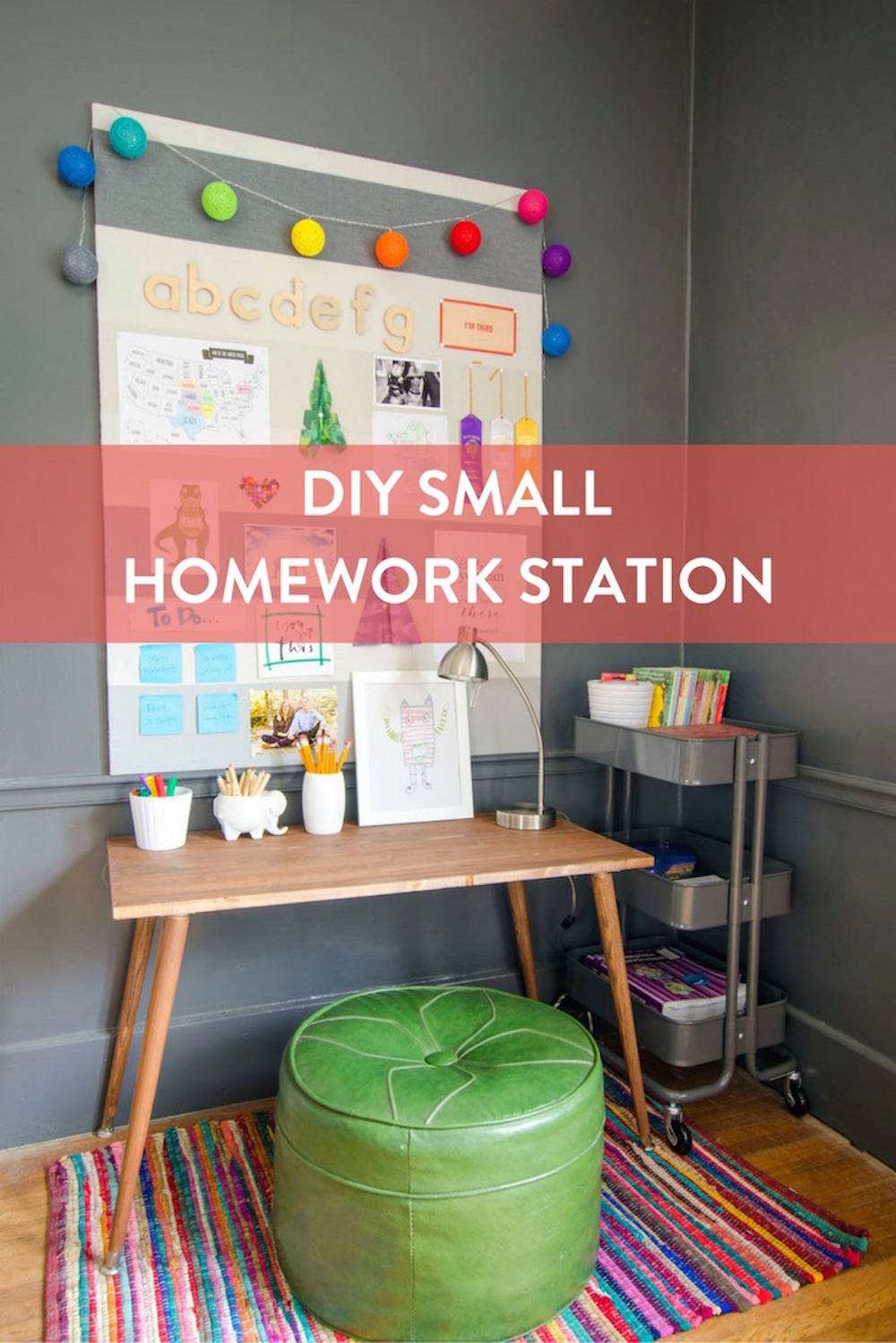 Make It DIY Small Homework Station Curbly
