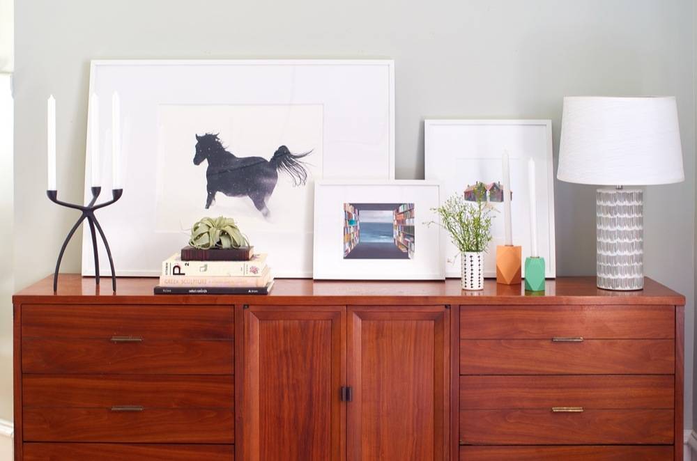 How to Style a Credenza Calm and Neutral Curbly
