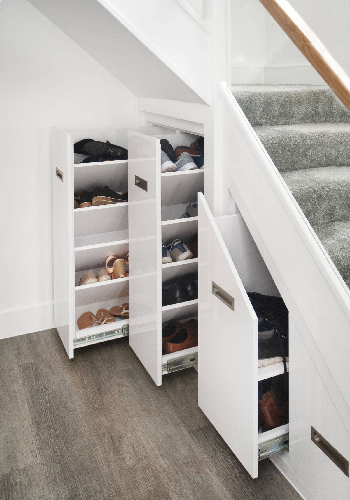 25 Clever and Stylish Under the Stair Shoe Storage Solutions Curbly