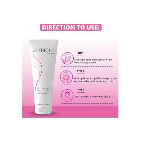 Ethiglo Skin Whitening Face Wash 70ml Cureka
