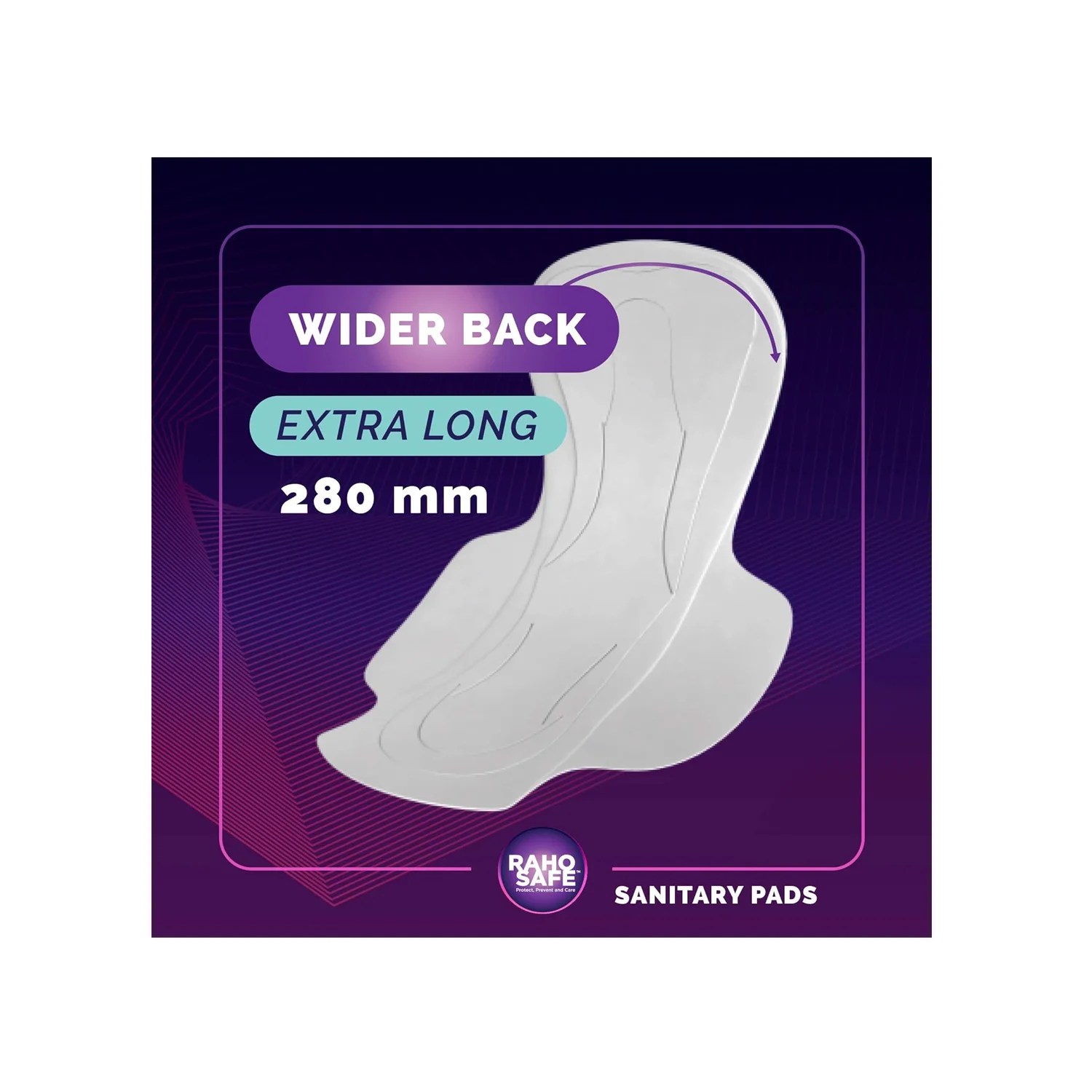 Raho Safe Extra Long Scented Sanitary Pads with Soft Wings (40 Pads) Cureka Online Health