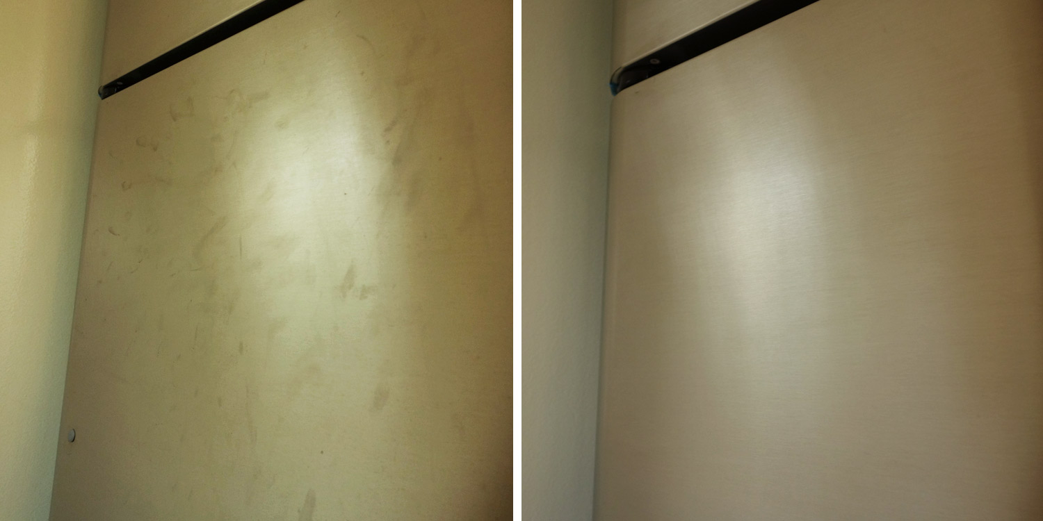 Remove greasy fingerprints from stainless steel appliances Curious Nut