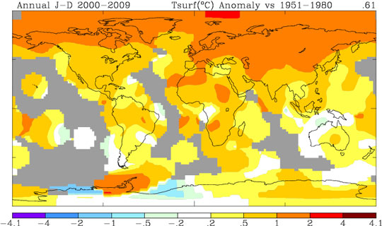 Annual Average Temperature History for Earth Current Results