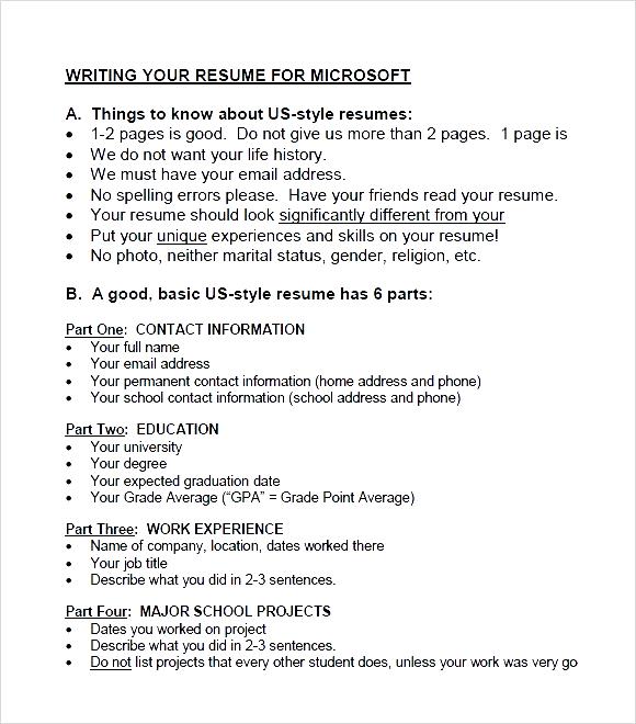 Basic Resume Example Free Samples , Examples & Format Resume