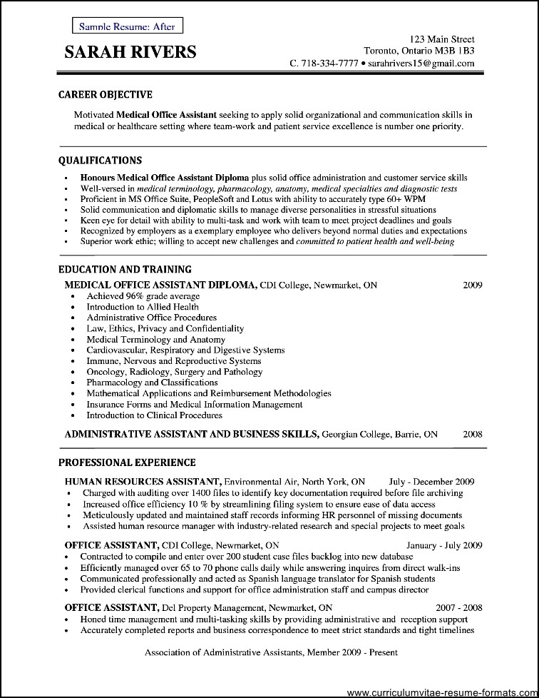 Free Office Resume Templates, Examples, and Formats