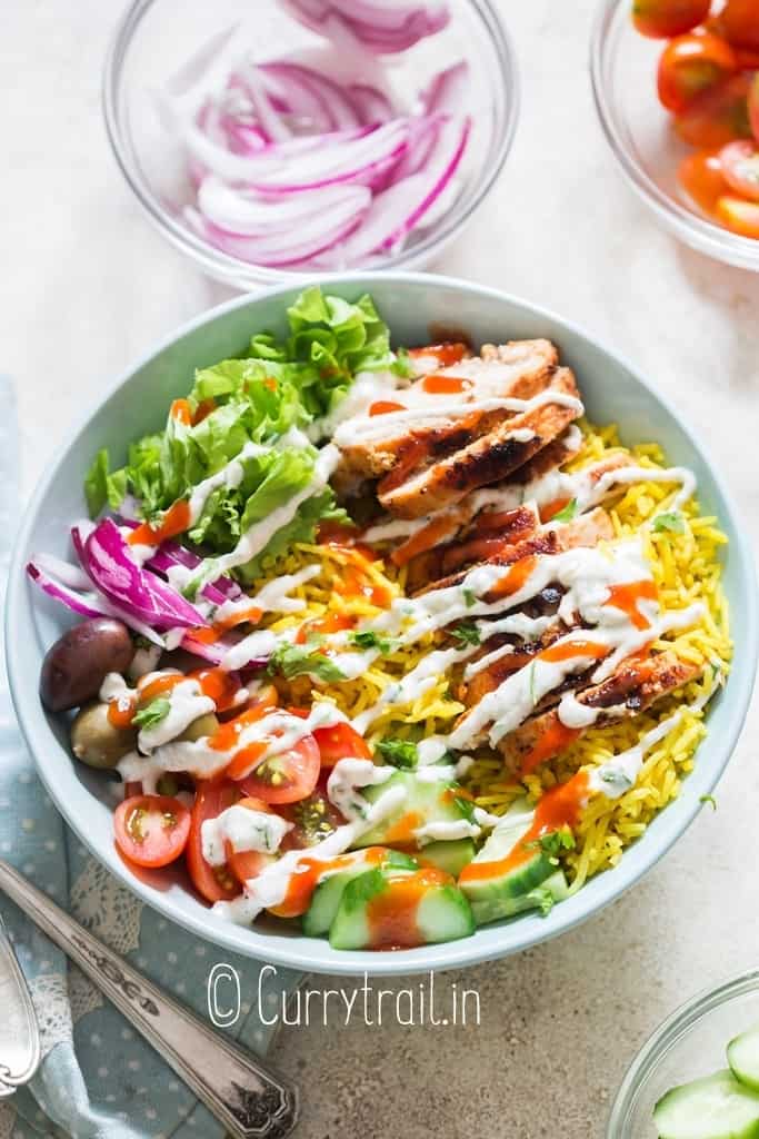 Easy Chicken Shawarma Bowl Recipe Curry Trail