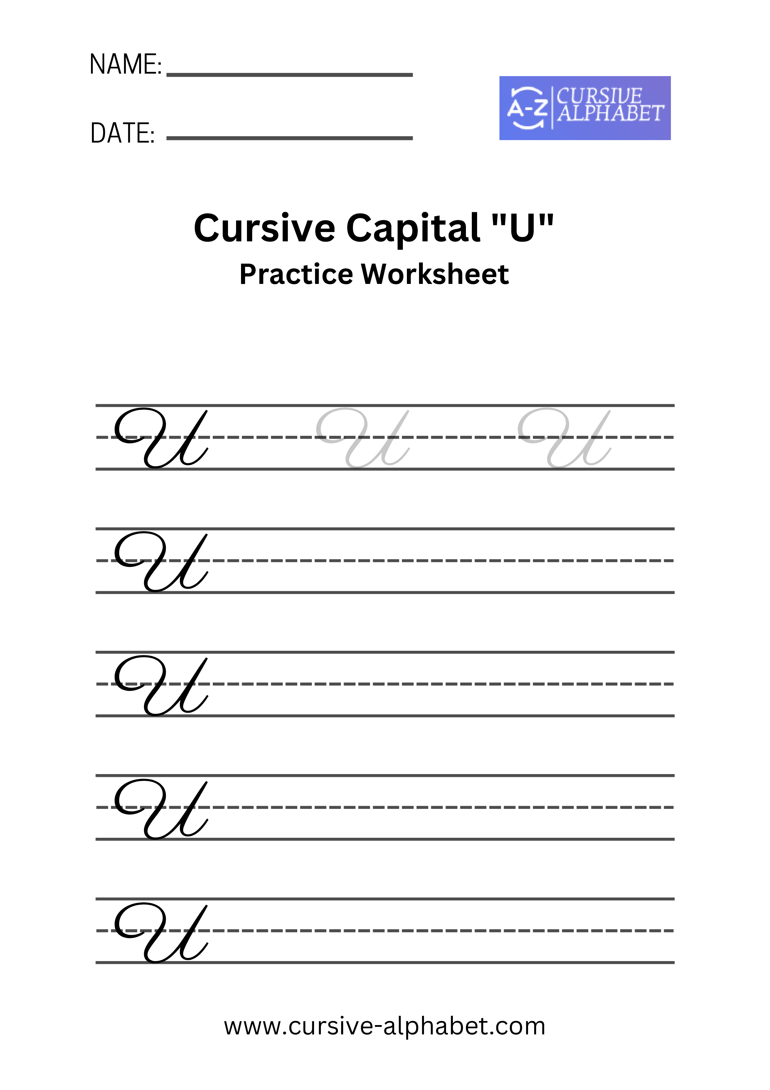 Cursive Letter U