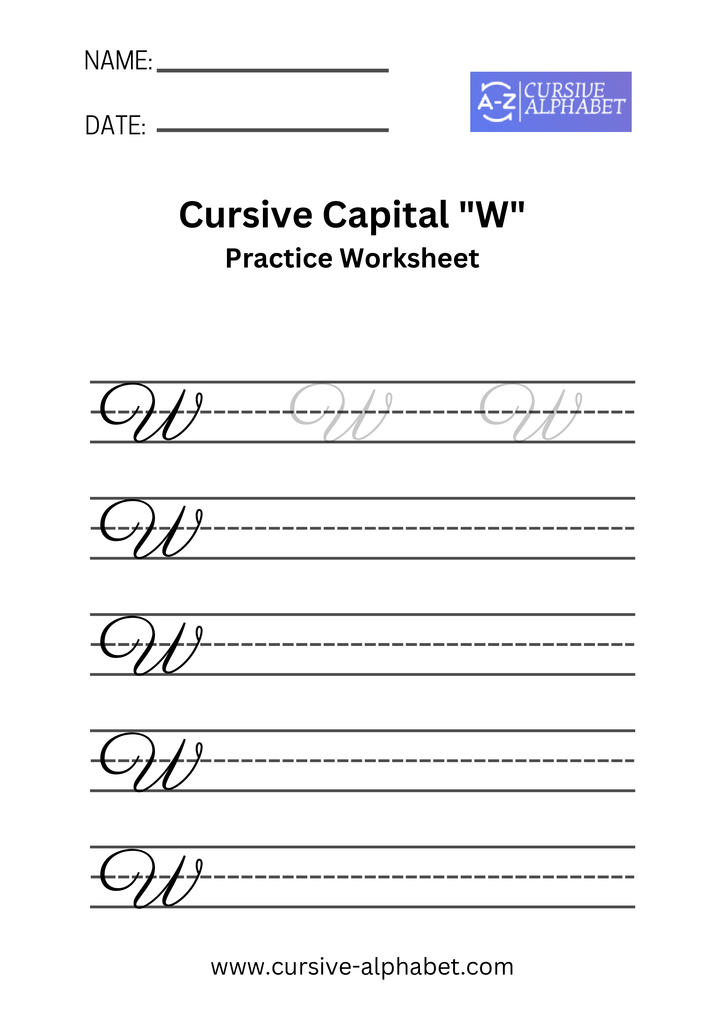 Cursive Capital W